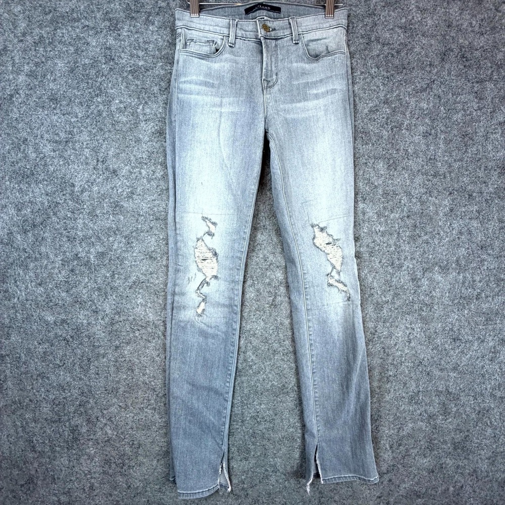 J Brand‎ Jeans Womens 26 Blue Denim Rail Sweet Cotton Stretch Distressed Skinny